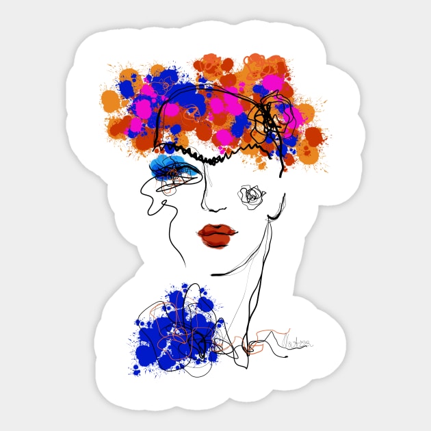 Frida Sticker by Natxa